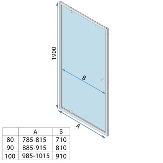 REA Sprchové dveře Primo Swing 100 Chrome REA-K5057