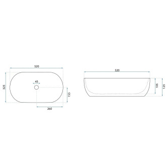REA Amelia 52 Umyvadlo na desku  REA-U4331