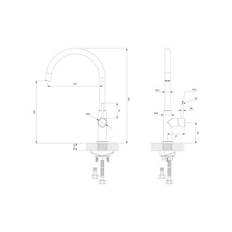 Omnires Y Y1251GL Dřezová baterie, zlatá