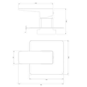 Omnires PARMA PM7445GR Podomítková sprchová baterie, grafit