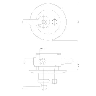 Omnires ARMANCE AM5235ORB termostatický sprchový set, starožitná měď