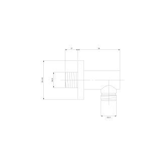 Omnires  S008GL Vyústění sprchy, zlatá