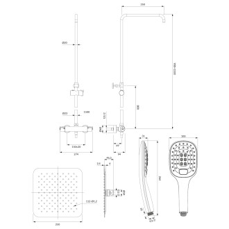 Omnires Y Y1244DCR Termostatická sprchová baterie, chrom