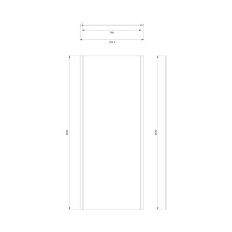 Omnires BRONX 10P80CRTR Sprchová boční stěna 80, chrom