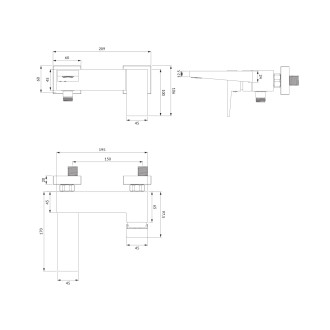 Omnires FRESH FR7130CR Vanová baterie, chrom