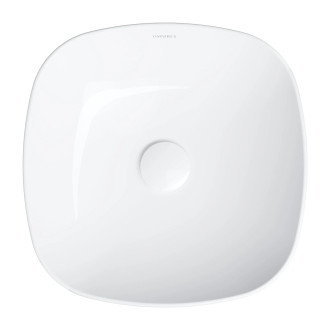 Omnires PORLAND PORTLAND370BP Umyvadlo na desku, litý mramor 37x37, bílá