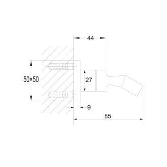 Omnires — bodový držák, chrom lesk 8859-KCR