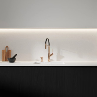 Omnires Vita kuchyňská baterie s výsuvnou výpustí leštěná měď / matná černá VI6350BLCP