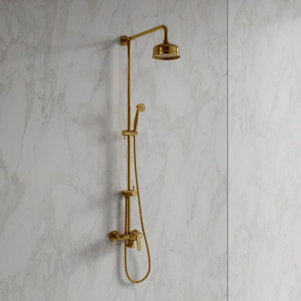 Omnires ART DECO nástěnný sprchový systém, zlatý lesk AD5144GL