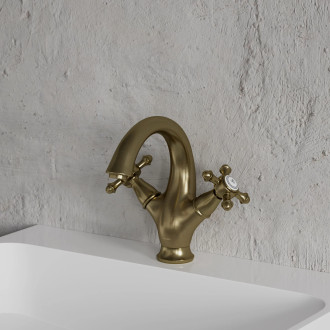 Omnires RETRO umyvadlová baterie, kartáčovaný antický bronz RE7210BR