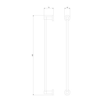 Omnires MODERN PROJECT MP60216CP Držák ručníků, měď