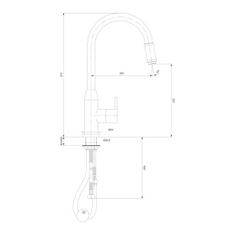 Omnires CLIP 2008NSCR Dřezová baterie, chrom