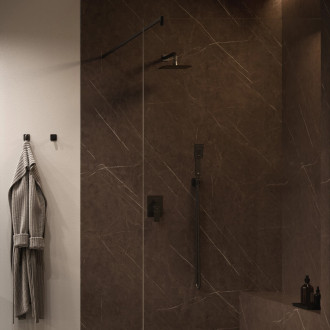 Omnires SLIMLINE hlavová sprcha, 20 x 20 cm, kartáčovaný grafit WG220-OGR