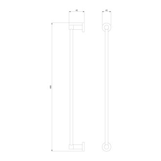 Omnires MODERN PROJECT držák na ručník, 40 cm, matná bílá MP60214WM
