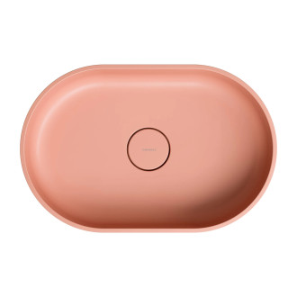 Omnires OVO M+ OVOUNCO Umyvadlo na desku 55x36cm, litý mramor, korál