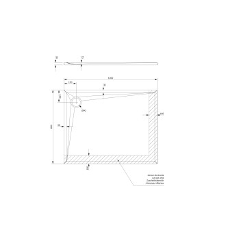 Omnires STONE sprchová vanička s kamennou strukturou, 80 x 120 cm, bílý mat STONE80-120BM