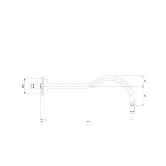 Omnires ARMANCE RA06CR Sprchové rameno 40cm, chrom
