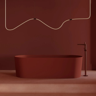 Omnires CONTOUR Vanová baterie stojánková, kartáčovaná měď CT8033CPB