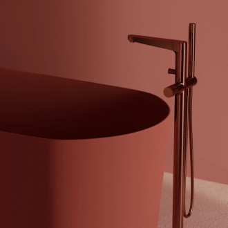 Omnires CONTOUR Vanová baterie stojánková, kartáčovaná měď CT8033CPB