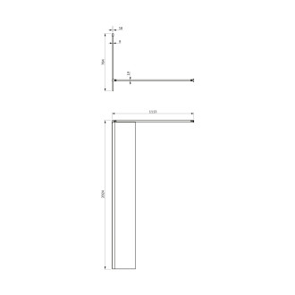 Omnires MARINA DNR80XCRTR Walk-in 80, chrom
