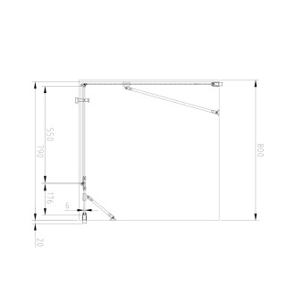 Omnires MANHATTAN ADC80X-ACRTR Sprchové dveře 80, chrom