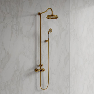 Omnires ARMANCE nástěnný sprchový systém s termostatem, zlatý lesk AM5244-6GL
