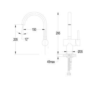 Omnires Y Y1219CR Umyvadlová baterie, chrom