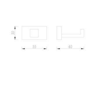 Omnires LUGANO LU30110CR Háček, chrom