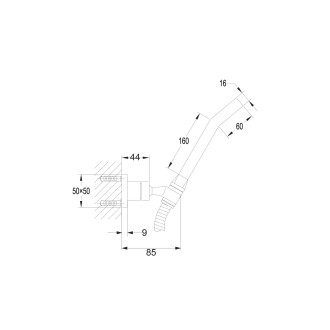 Omnires IGUACU IGUACU-PCR ruční sprcha s držákem, chrom