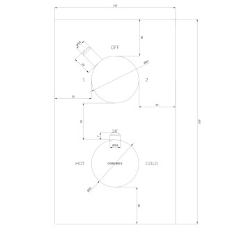 Omnires Y díl pro termostat. podomítkovou vanovo-sprchovou baterii, chrom lesk Y1236-KROCR
