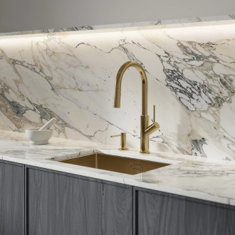 Omnires BEND BE6455BSB dřezová baterie, kartáčovaná mosaz