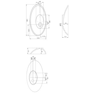 Omnires MALTA M+ umyvadlo na desku, 59 x 31 cm, bílý lesk MALTABP