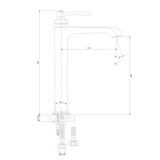 Omnires ARMANCE AM5213GL umyvadlová baterie, zlatá