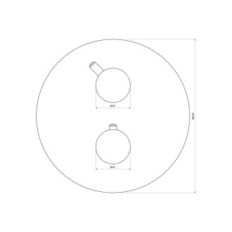 Omnires Y termostatická podomítková vanovo-sprchová baterie, kartáčovaný grafit Y1236ROGR