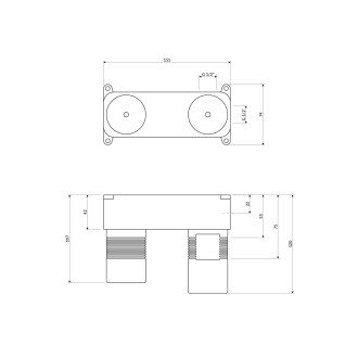 Omnires podomítkový instalační díl pro umyvadlovou baterii BOX15HX