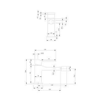 Omnires SLIDE SL7720CR bidetová baterie, chrom