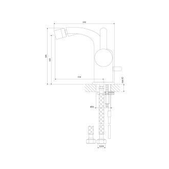 Omnires DARLING bidetová baterie, zlatý lesk DA5020GL