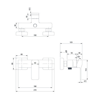 Omnires SLIDE SL7740CR sprchová baterie, chrom