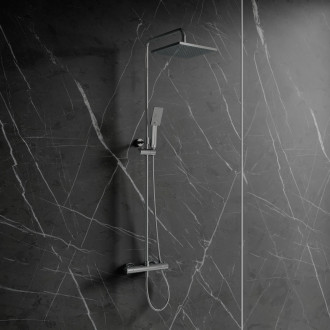 Omnires UNI nástěnný sprchový systém s termostatem, chrom lesk SYSY11-N-6CR