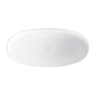 Omnires SHELL M+ SHELLWWBM Vana volně stojící 160x75cm, litý mramor, bílá mat