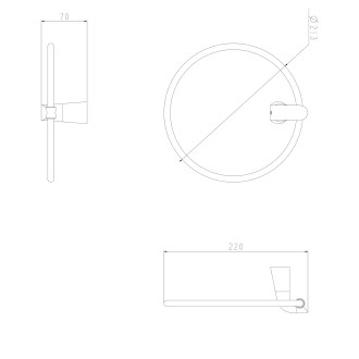 Omnires SACO Věšák na ručníky, chrom SA54230CR