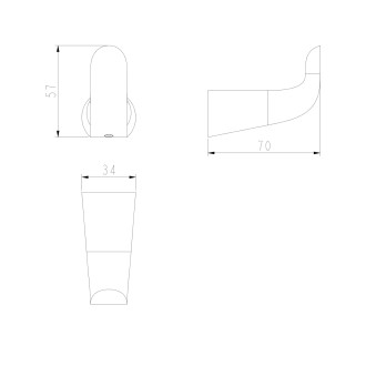 Omnires SACO Háček, chrom SA54110CRB