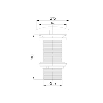 Omnires  A82CR Výpusť, chrom
