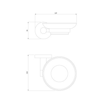 Omnires MODERN PROJECT MP60420BL Držák na mýdlo, černá