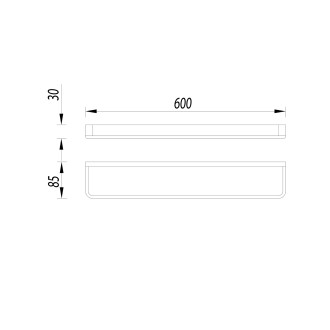 Omnires LUGANO LU30216CR Držák na ručníky 61cm, chrom