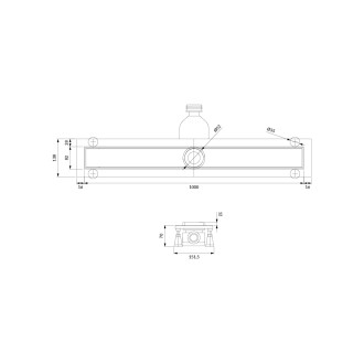 Omnires LOWFIX Lineární sprchový odtok s krycí deskou, 100cm, stříbrná LOWFIX100TSL