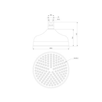 Omnires RETRO WG620CR sprchová hlavice 20,5cm, chrom