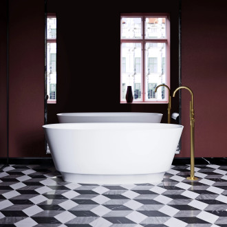 Omnires NEO M+ NEO158WWBM Vana volně stojící 158x72cm, litý mramor, bílá mat