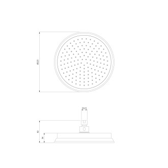 Omnires ARMANCE WGARMANCECR sprchová hlavice 22,5cm, chrom