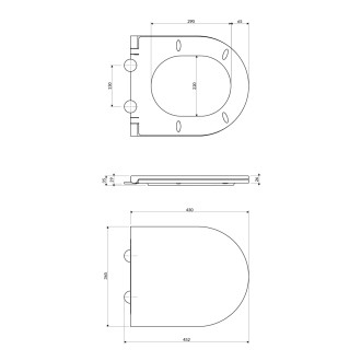 Omnires OTTAWA pomalu klesající WC sedátko pro mísu SILENT POWER™, bílý lesk OTTAWASPDEBP